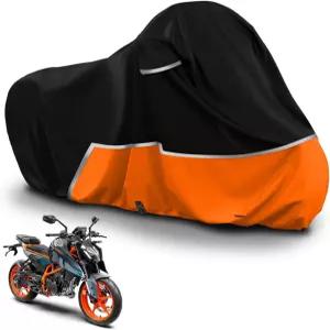 KTM 듀크 125/200/390/790/890 모델과 호환되는 방수 모터사이클 커버 420D 옥스포드 천 커버로 눈비