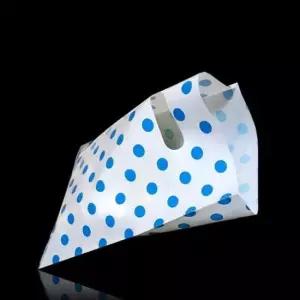 [문구/오피스] 블루 도트 펀칭 PE 쇼핑백 30X40cm 100매