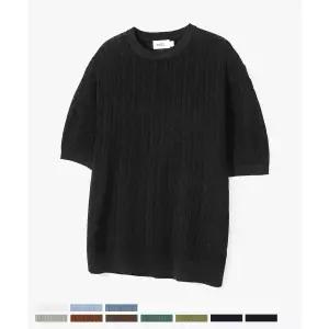 COSTUME O’CLOCK 쿨 린넨라이크 케이블 라운드 숏 슬리브 니트 10 COLOR