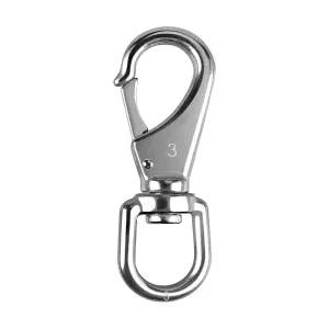 KINLINK 304 스테인리스 스틸 회전 스냅 후크 4.6인치 플래그 폴 클립 1팩 보트 앵커 로프 및 케이블용