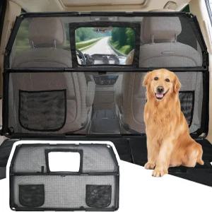 SUV를 위한 GEVINFA 52인치 도그 카 배리어 탈착식 시각 창과 2개의 수납 포켓이 있는 넓은 탈출 방지 및