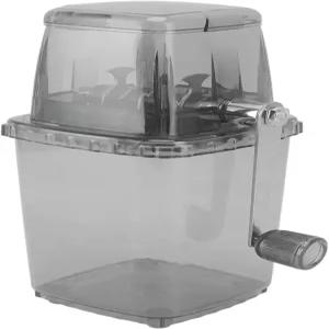 DIYdeg 수동 스 크러셔 휴대용 면도기 가정용 수동식 빙수 기계 재미있는 음료용 스노우 콘 (회색)