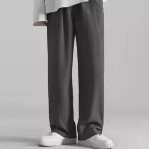 구김없는바지 남성 쿨링 와이드 무지 밴딩 팬츠 여름 데일리 바지