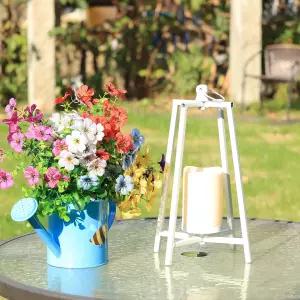 니도모 랜턴 장식 실내외 농가 양초 홀더 현관 파티오를 위한 빈티지 금속 크리스마스 봄 추수감사절을