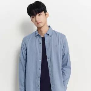 [백화점 정품] 빈폴 멘 브러쉬드 헤링본 셔츠 - 블루 (BC5964C22P)