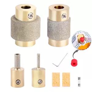 부에노아르테 조합 세트 1 3/4 1/4 1/8 인치 다이아몬드 그라인더 비트 헤드 도구 황동 코어
