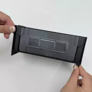 무타공 선반형 휴지걸이 블랙