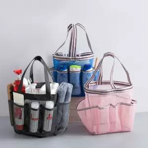 수영장 목욕탕 비치백 그물 메쉬 포켓 분리 수납 가방