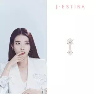 [제이에스티나][아이유 PICK] WHITEMOND  14K 싱글 피어싱 (JJMBEQ1BF545R4P00)