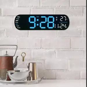 라운딩 5502 LED 벽시계 집들이 인테리어 개업선물 날짜 요일 알람 스톱워치 빛센서