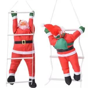 사다리 타는 산타인형 크리스마스트리 장식 소품 장난감 벽장식 파티용품 데코 인테리어 소품샵 무인매장