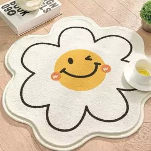 스마일 플라워 에그 소프트 발매트 화장실매트