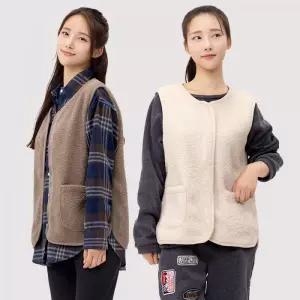 노카라 뽀글이 조끼 플리스 양털 베스트