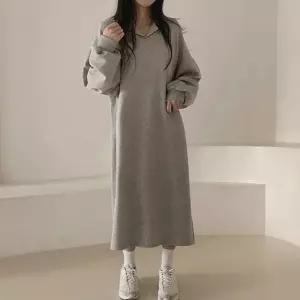 기모 바캉스 롱 원피스 휴양지 오버핏 데일리 긴팔