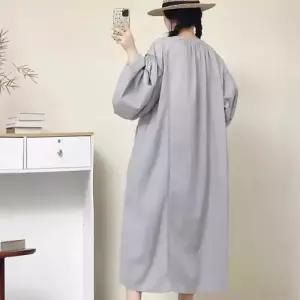 여친 원피스 롱 빈티지 소매 레이스 벌룬 레이어드 펀칭 프렌치 라운드 SPO마켓1