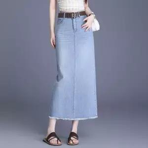 스커트 여친 청 빈티지 데일리 H라인 빅사이즈 하이웨스트 A라인 봄여름 G 데일 스포M1