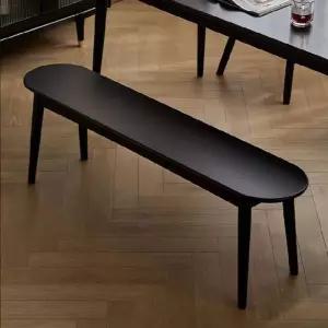 긴 편백나무 북유럽 의자 롱벤치 블랙 고재 침대 벤치
