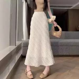 치마 여친 봄 프렌치 붐 쉬폰 하이웨스트 데일리 머메이드 레이스 스포M1