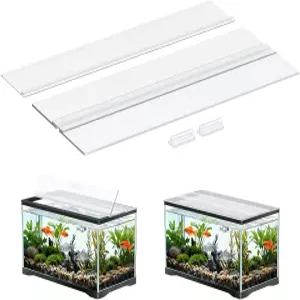 포플라이 10갤런 어항 뚜껑 19.3 x 9.65 0.14 센터 브레이스가 없는 수족관용 투명 폴리카보네이트 캐노피