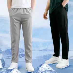 남자 여름 쿨바지 스판 정장 슬랙스 일자 밴딩 바지 MVV6+5xbO