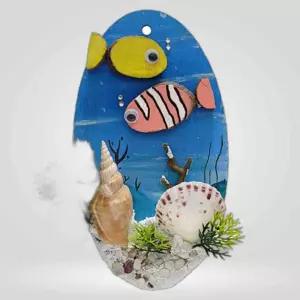 여름 타원형걸이 만들기 나무물고기 봄 여름 키즈킹