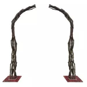 파티 웨딩 아치 플라워 무대 꽃 배경 나무 지주대