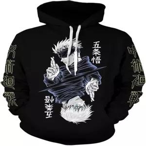 고조 사토루 후디 코스튬 코스프레 스웨트셔츠 스웨터 3D 노블리티 후드 풀오버 남성용