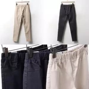 빅사이즈 밴딩 슬림 면 스키니 DLO3485 스판 팬츠 JLw8+6ElS