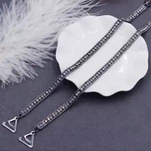 쥬얼리브라끈 - 메탈 체인 큐빅 초커 쥬얼리브라끈 Clp6+7ivl