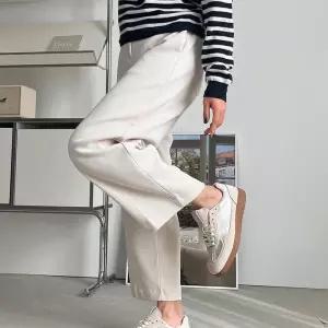 [신상오픈런]여자 데일리룩 일자 와이드핏 골덴팬츠 워싱 바지 (42358021)