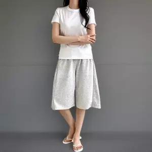 [신상오픈런]여성 스포츠 면혼합 일자형 5부 트레이닝 팬츠 (39393662)