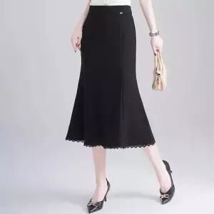 여성 치마 봄 데일리 쉬폰 레이스 머메이드 하이웨스트 슬림핏 SPO마켓1