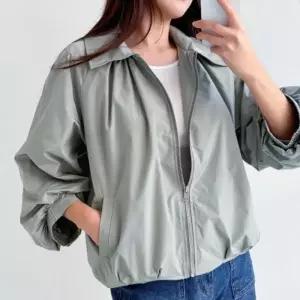 [신상오픈런]카라 집업점퍼 블루종 벌룬 통소매 칠부바람막이 (31592568)