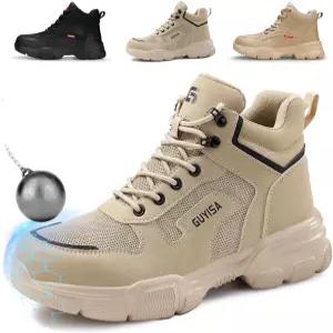 남성용 덤시인 스틸 토 작업화 케블라 미드솔이 장착된 경량 안전 건설 및 창고 작업용 방수 기능이 있는