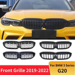 전면  입구 그릴 후드 메쉬 범퍼 그리드 튜닝 호환 액세서리 BMW 3 시리즈 G20 G21 20192022  용 호환 바디