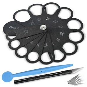 주차 센서 컷 정밀 공예 랩 예비 스퀴지 PPF 비닐 설치용 자동차 도구 및 도구가 키트 원형 절단기 면도날 포함된 NEWISHTOOL