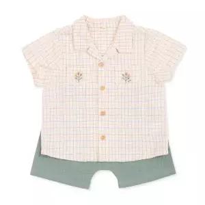 [롯데백화점]오가닉맘 체크반소셔츠상하- MJMTES05