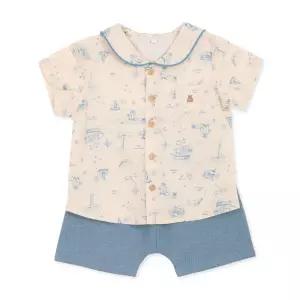 [롯데백화점]오가닉맘 세일러반소셔츠상하 - MJMTES04