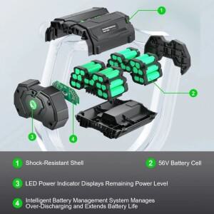 EGO 56V 배터리 잔디 깎는 기계 무선 전기 톱 6000mAh BA2800