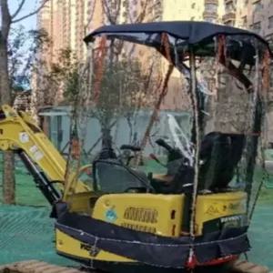 미니 굴삭기 바람막이 작업용 가림막 캐노피 덮개 비닐