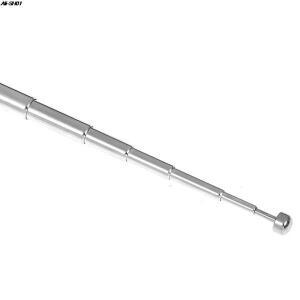 7개 섹션 망원경 안테나 라디오 TV 실버 확장 총 길이 765mm