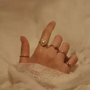 진주 하트 5pcs 반지세트 빅 Pef8+9qKo