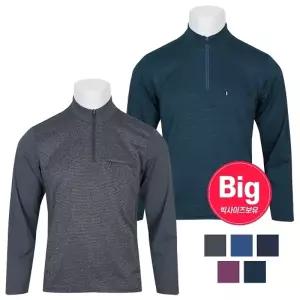 남자 다용도 쿨링 반집업 스판 하프넥 긴팔 티셔츠 DH-TSA-223