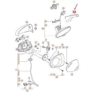 회색 백미러  커버 아우디 호환 A6 C7 A3 8T0857593 인테리어 호환 액세서리 1개