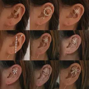 고급 큐빅 진주 크롤러 후크 피어싱 이어커프 귀걸이 10종 ver.03 컬렉션