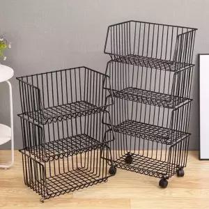 바구니 바스켓 트롤리 선반 철제 이동식