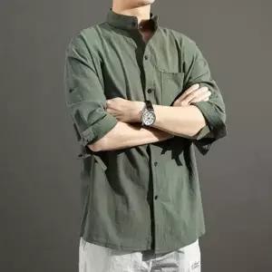 [모로엠] 여름 남성 면 차이나넥 7부 셔츠 3색 ON-SHA-QWFMQVKS