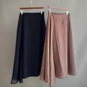 [신상오픈런]여성 여름 시스루 롱스커트 뒷밴딩 플레어 린넨 절개 디자인 (38541331)