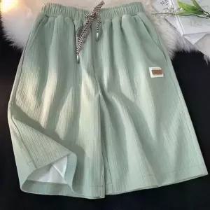 [신상오픈런]주름원단 밴딩반바지 원마일 여자 허리끈 트랙쇼츠 (31546027)