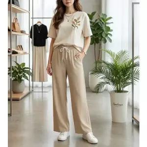 [로프나인](김해점)밴드절개통바지 M26104030